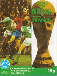 REPUBLIK IRLAND - Frankreich (WM-Qualifikation) 1977 - Bild 1 von 1