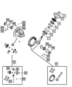 Ajustador de rodamientos diferenciales Mopar genuino 68348590AA - Imagen 1 de 3