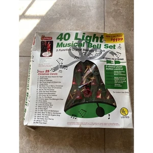 Vintage 40 Musical Bell Lights In Motion 25 Songs 5 Functions Changing Patterns - Picture 1 of 4