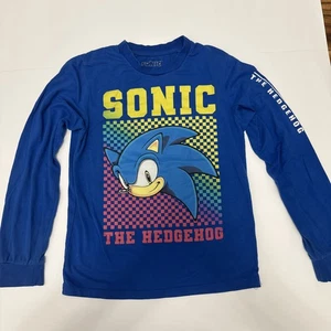 Sonic the Hedgehog T-Shirt Sega Small Youth Blau Langarm Crew - Bild 1 von 4