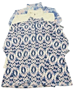 (3) FLEECE EDDIE BAUER QUEST LS 1/4 ZIP DONNA L CREMA, DK BL/ROSA, LT BL/ROSA - Foto 1 di 16