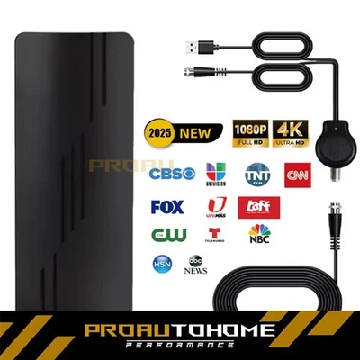 5000Miles TV Antenna HDTV Amplified Digital 4K 1080P Long Range Indoor Upgraded - Image 1 of 4