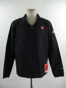 Men's L The North Face TNF Packable Travel Jacket Black Windwall Stretch Hooded - Picture 1 of 24