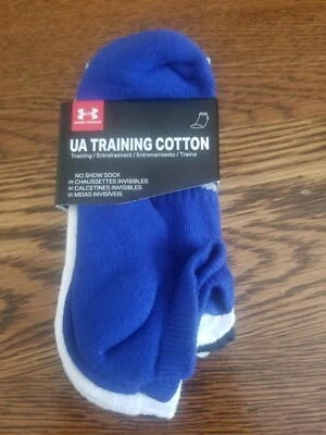 Calcetines juveniles Under Armour 3 pares Azul/Blanco/Negro Talla 13.5k - 4Y Foto 1 de 3