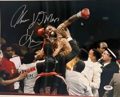 THOMAS HITMAN HEARNS SIGNED BOXING 11X14 PHOTO PSA/DNA 2 - Image 1 of 2