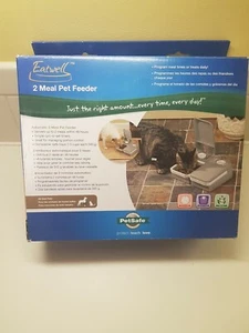 NEW PetSafe Eatwell Automatic 2 Meal Pet Feeder Dog Cat Food Dispenser BPA Free - Picture 1 of 4
