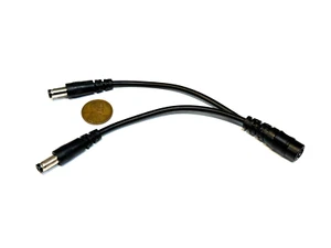 Connector 5.5mm x 2.1mm DC Power Splitter Cable Adapter 1 to 2 Way 5v 6v 12v E87 - Picture 1 of 1