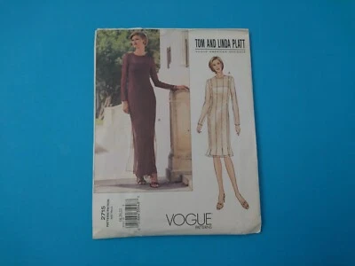 VOGUE PATTERNS 2715 MISSES/MISSES PETITE DRESS AND OVERDRESS "UNCUT" Sz 18-20-22 - Image 1 of 4