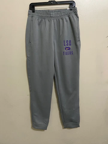 Nike LSU Tigers Basketball Team Issued Warm-Up Pants Gray Mens M DD6367-002 NEW Cover