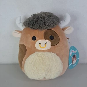 Squishmallows Shep the Brown Spotted Bull 8" Original Plush Stuffed Animal 2022 - Afbeelding 1 van 8