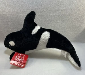 Fiesta Orca Killer Whale SHAMU 2000 Peluche Animal Juguete 16" Etiqueta Colgar y Tush De Colección - Imagen 1 de 7