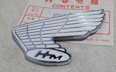 HONDA CB100 S90Z CL90 CD125S SL125 LEFT EMBLEM GAS TANK NOS 87122-107-000 - Image 1 of 4