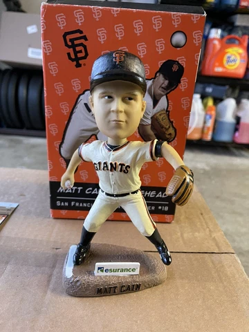 Matt Cain Giants SGA Bobblehead SF Pitcher 2008 50th Anniversary & Ticket Cover