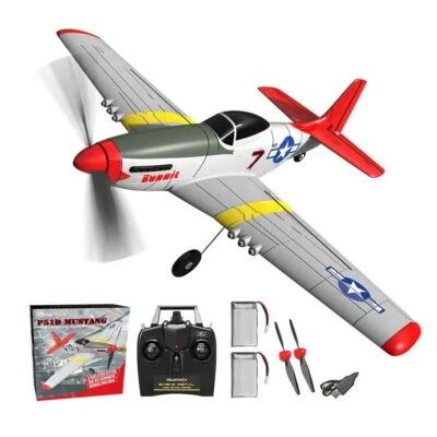 RC Plane Large P51 WWII Model Planes Kit Radio Remote Control Glider 2.4gHz RTF - Image 1 of 4