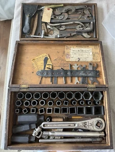 Antiker Frank Mossberg Werkzeugsatz Steckschlüsselsatz mit Box Anfang 1900 USA - Bild 1 von 18