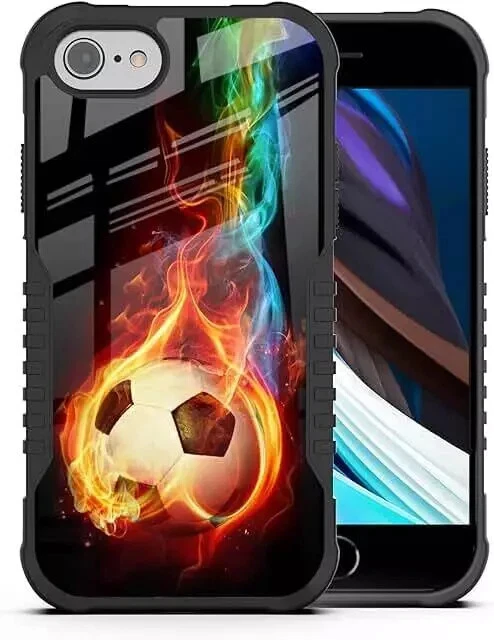 for iPhone SE 2022/2020/7/8 Case for Men Boys, Soccer Sports Design Shockproof - Image 1 of 1