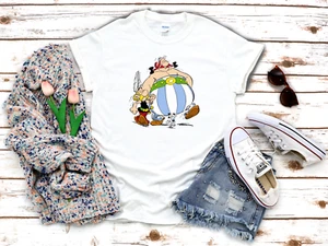 Best Friends Angry Asterix and Oburix 3/4 Short sleeve Woman T Shirt K1018 - Picture 1 of 2