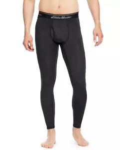Eddie Bauer Mens Black Midweight Base Layer Tights Pants XL Retail $60 FREE SHIP - Picture 1 of 7
