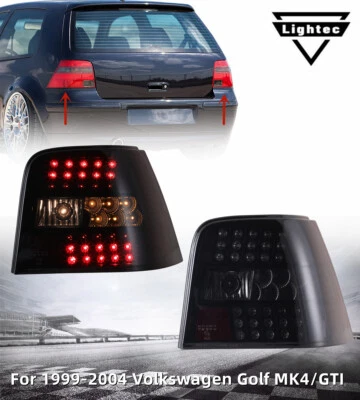 For 1999-2004 VW Volkswagen Golf MK4/GTI Replace LED Tail Lights Black Smoke  - Image 1 of 4