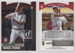 2015 Panini Donruss Preferred Cut to the Chase Gold /25 Maikel Franco Rookie RC