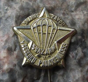 1953 Svazarm Czechoslovakia Military Army Reserves Parachute Exercises Pin Badge - Picture 1 of 2