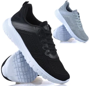 MENS WALKING RUNNING MEMORY FOAM LACE UP GYM SPORTS SHOES CASUAL TRAINERS SIZE - Picture 1 of 5