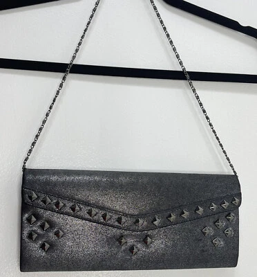 Nuevo sin etiquetas Jessica McClintock Pistola Metal Negro Cuentas Noche Bolso de Hombro Sobre Foto 1 de 4