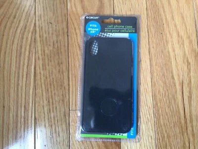 Чехол E-Circuit для сотового телефона подходит для iPhone XR черный с текстурой поддельного дерева - Изображение 1 из 2