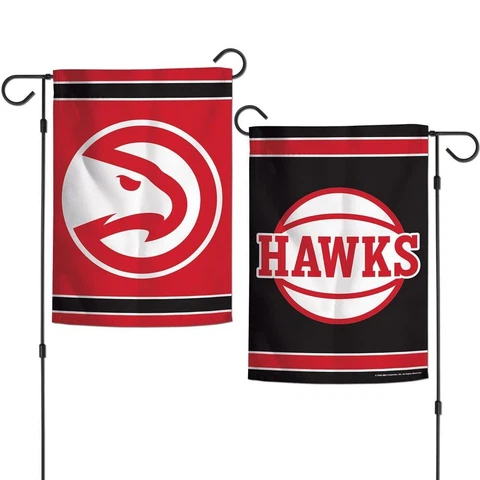 ATLANTA HAWKS 12"X18" 2 SIDED GARDEN FLAG NEW WINCRAFT 👑 Cover
