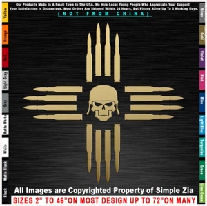 -  Zia Bullets and Skull New Mexico NM state flag symbol sticker decal - Picture 1 of 12