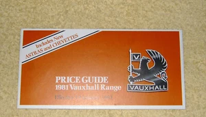 Vauxhall Price Guide 19th January 1981 inc Chevette, Astra, Cavalier, Carlton - Picture 1 of 2