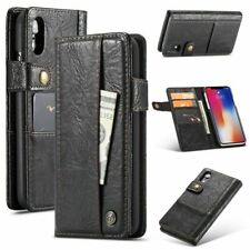 Retro Leather Flip Card Wallet Case Stand Cover for iPhone 6 X XR Samsung S7 S10