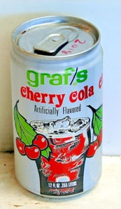 Graf/s Cherry Cola; Canada Dry/Graf/s of Wisconsin Inc.; Aluminum soda pop can - Picture 1 of 3