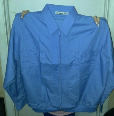  Haband wiseguy gangster Windbreaker Jacket Size Xl Light Blue   - Image 1 of 4