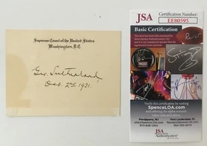 George Sutherland signed handsigniert Supreme Court Karte JSA zertifiziert - Bild 1 von 1