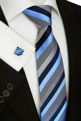 BEYTNUR Handgefertigte Herren Luxus Seiden Krawatte mit Manschettenknöpfe, Km 228.1 #45a