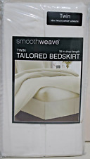 Smooth weave Tailored 18-Inch Bed Skirt in Ivory - Twin