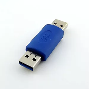 High Speed USB 3.0 Standard A Male Plug to Male M/M Extension Adapter Connector - Picture 1 of 6