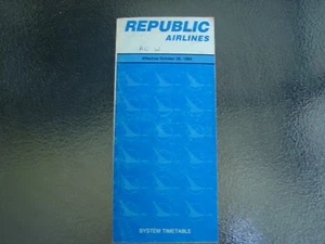 VINTAGE REPUBLIC AIRLINES TIME TABLE OCT 30, 1983 - Picture 1 of 1