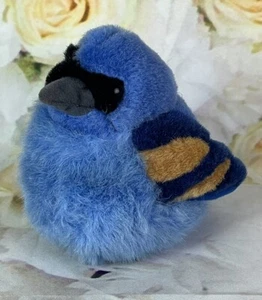 K & M International Audubon Society Bird Blue Plush Grosbeak Works CHIRPS 2002 - Picture 1 of 11