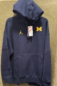 Michigan Wolverines Official On Field Women's Jordan Long-Sleeve Hoodie Large - Picture 1 of 4