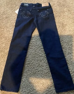 GENO True Religion Girls Jeans NWT $79;Size 10 Raw Rinse Wash/Relaxed Slim - Picture 1 of 5