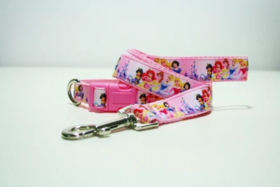 Princess Disney Dog Collar and Lead Cinderella Ariel Belle - Image 1 of 4