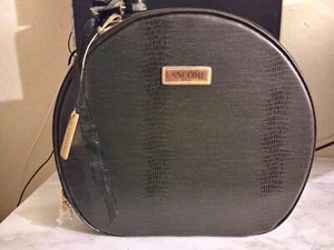 Lancome Black Cosmetic Case Train Case Zipper Bag Beauty - Picture 1 of 3