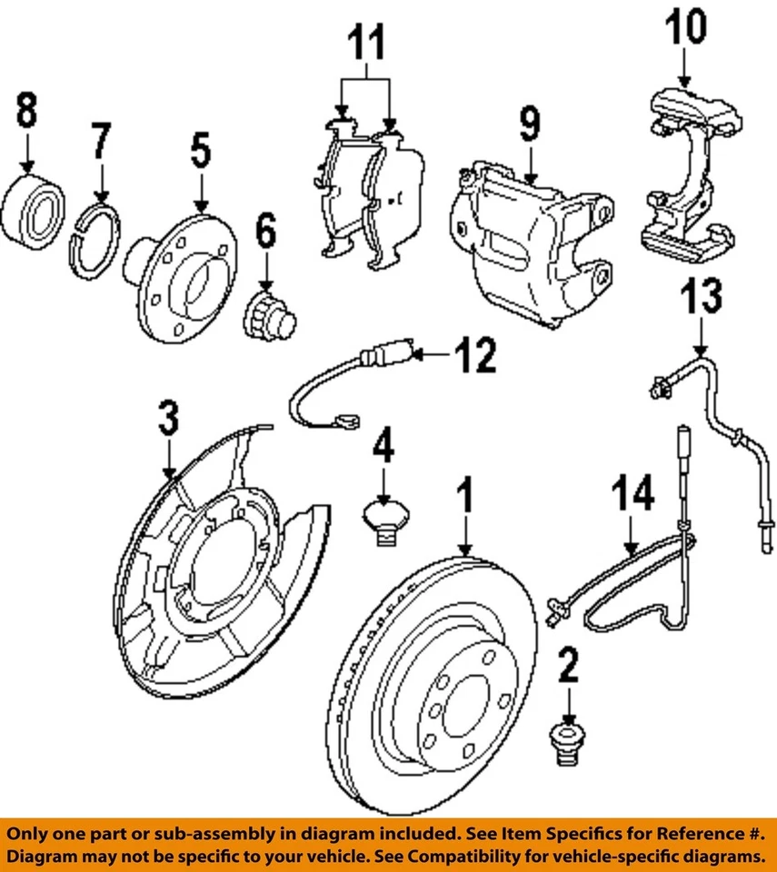 BMW OEM 06-13 325i,328i Rear Suspension Brake Components-Rotor 34216855007 - Image 1 of 1