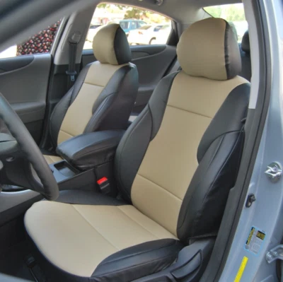 for HYUNDAI SONATA SEAT COVERS 2011-2014 S.LEATHER CUSTOM FIT 2 FRONT 13 COLORS - Image 1 of 4