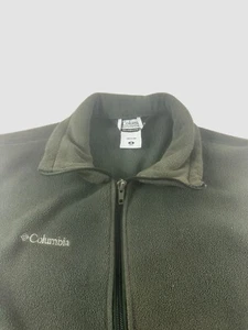 Columbia Sportswear Men’s Medium Olive Fleece Vest Full Zip Side Pockets - Picture 1 of 9