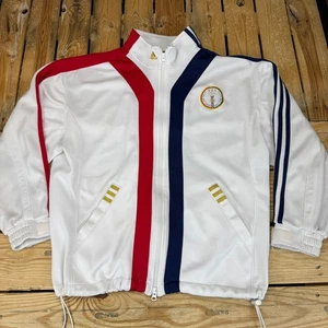 Vintage Adidas USA Olympic Team Sydney 2000 Trainingsjacke weiß rot blau M - Bild 1 von 14