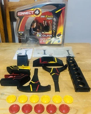 Hasbro Connect 4 Dunk Game Sink 4 Shots Fast Red Yellow 2 Player Fun Age 6+ 2011 - Image 1 of 4