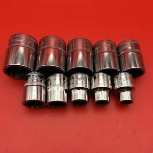 NICE! Snap On 10 Pc 3/8" Dr 12pt Metric Socket FM series 8-10,12,13,15-19 - Picture 1 of 8